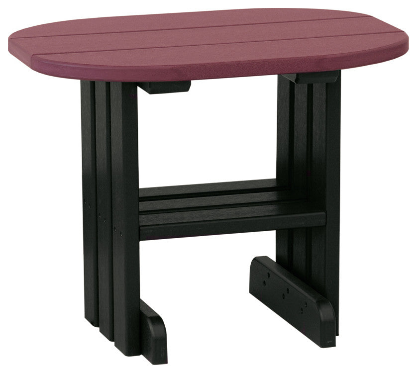 Poly End Table, Cherrywood & Black