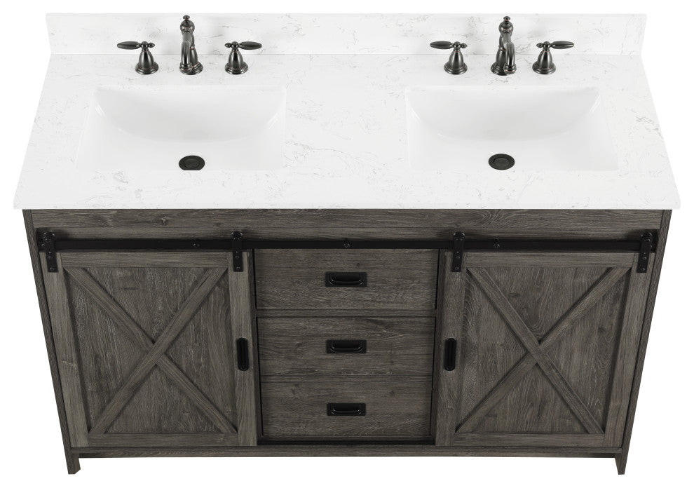 Rafter 54" Bathroom Vanity, Charcoal Gray