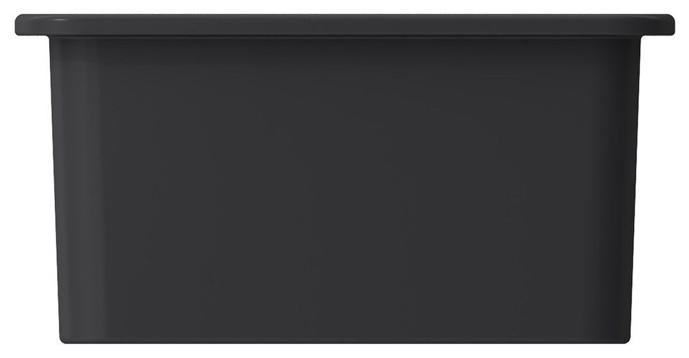 18 in. Single Bowl Kitchen Sink with Bottom Grid,Strainer in Matte Dark Gray
