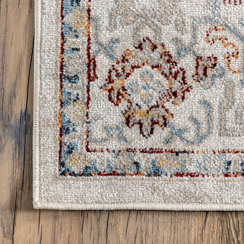 Nuloom Cady Machine Washable Transitional Area Rug, Beige 5'x7'6"