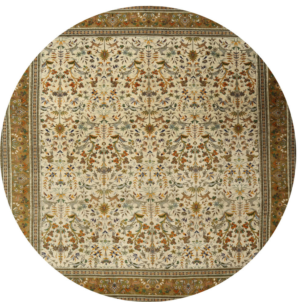 Ahgly Company Indoor Round Traditional Area Rugs, 4' Round