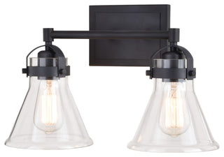 Mason 2 Light Vanity Charcoal Black
