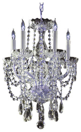 Traditional Crystal 5-Light Mini Chandelier, Polished Chrome Finish