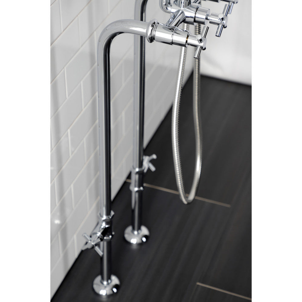 CCK8101DX Freestanding Tub Faucet With Supply Line, Stop Valve, Polished Chrome