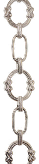 RCH Hardware Brass Round Chandelier Chain, 2 Sizes, 3', Polished Nickel, W45