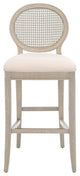 Safavieh Couture Karlee Rattan Back Barstool Beige / Rustic Grey