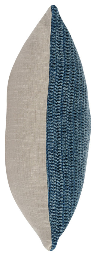 Marcie Knitted 22" Throw Pillow by Kosas Home, Blue