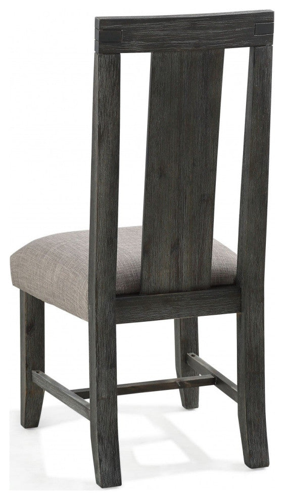 Modus Meadow 7 Piece Rectangular Dining Set With Uphostered Chair, Graphite