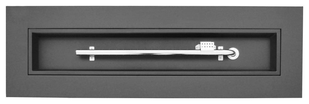 Jasmine Outdoor 50,000 BTU Rectangular Fire Pit, No Tank Holder, Dark Gray