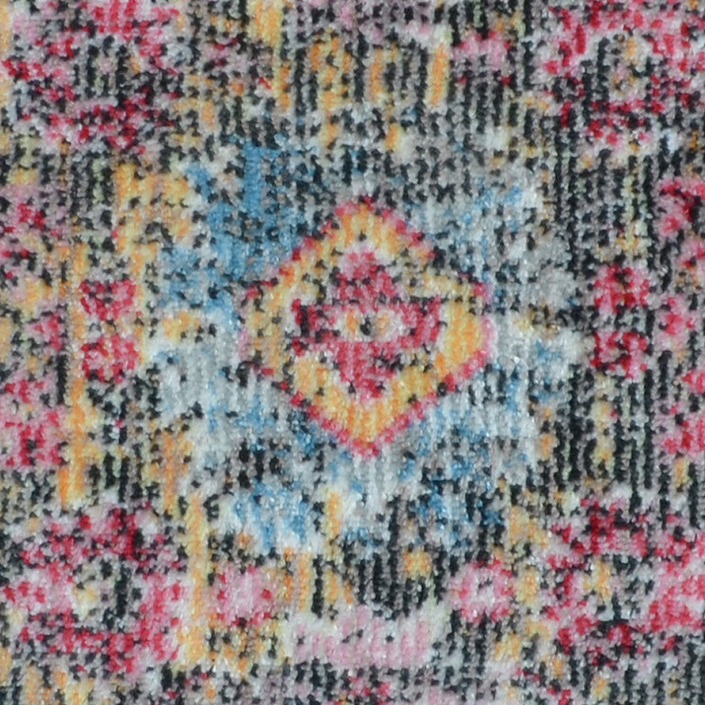 MACHINE MADE POLYESTER AREA RUGS  -Multicolor, Oriental ,Rugs for Living Room , [Runner] 2'6''x9'10''