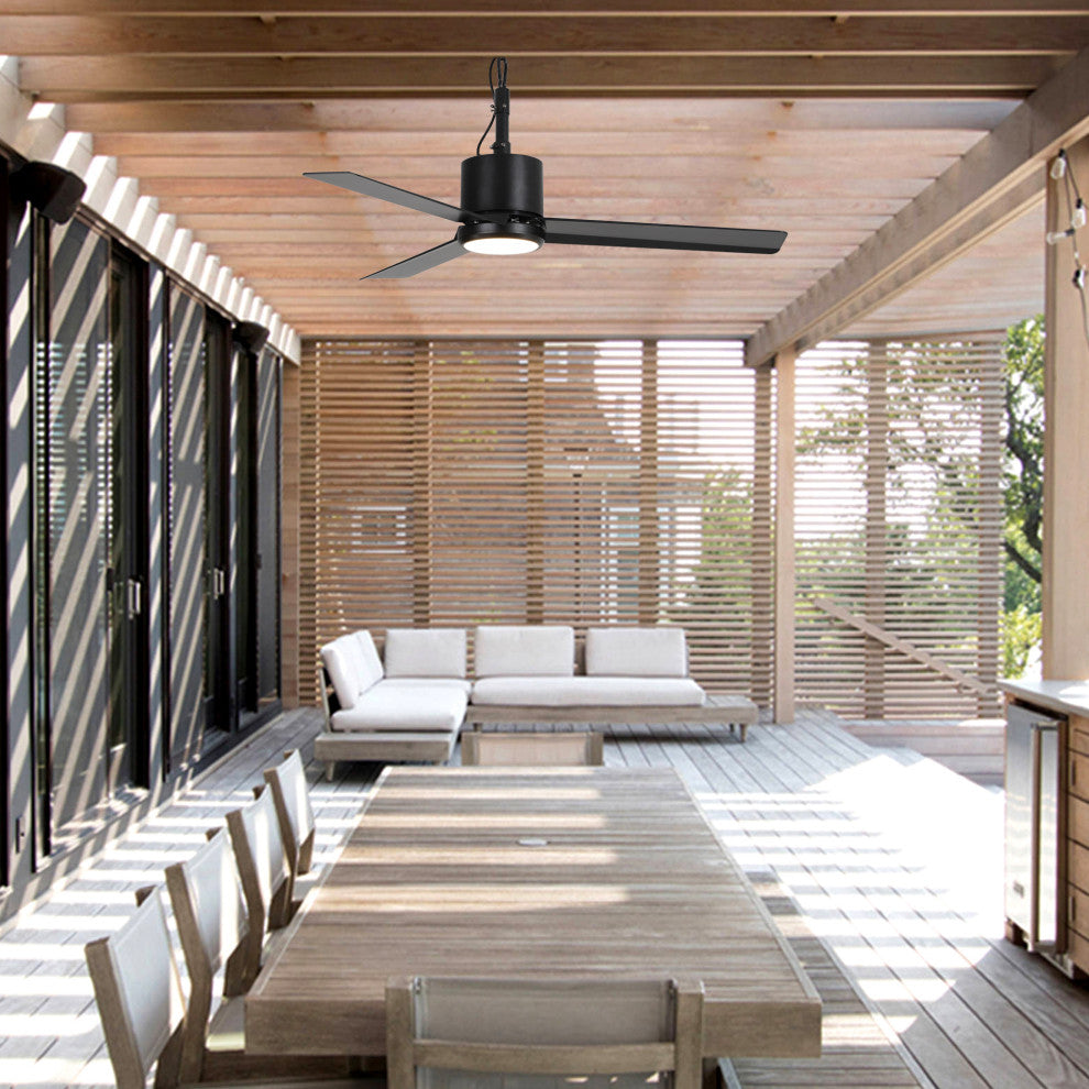 42-inch Traditional Outdoor 3-Blade Ceiling Fan with Light