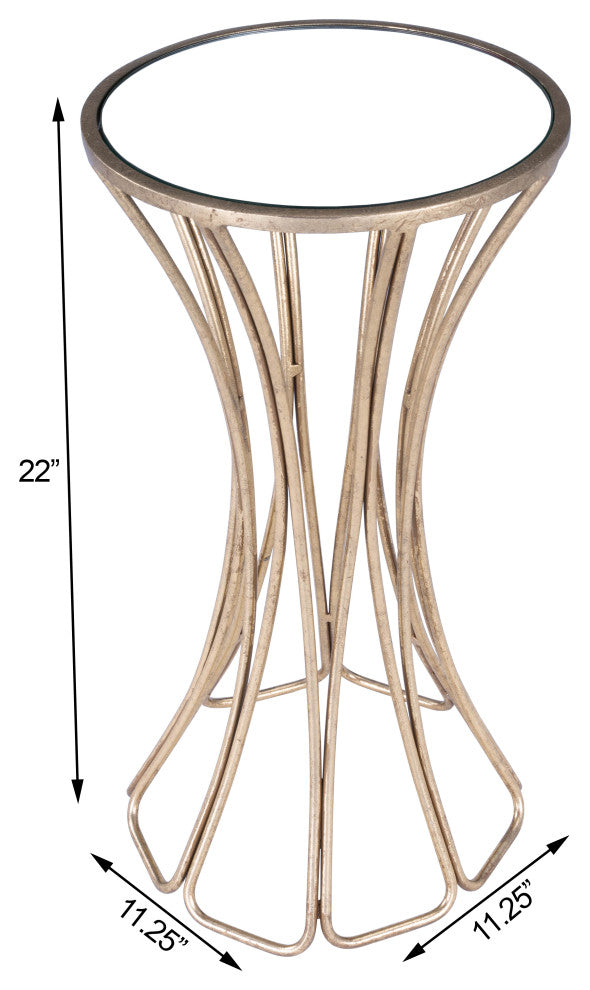 Butler Faruh Metal and Mirror End Table