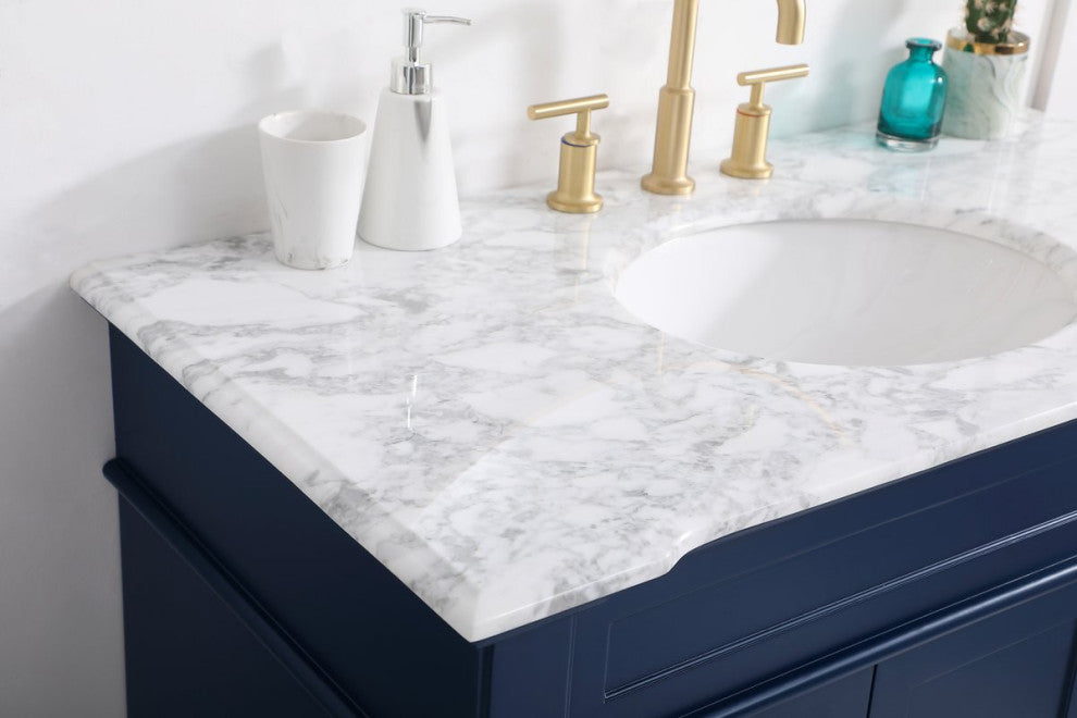 Weston Single Bathroom Vanity Set, Blue, 42