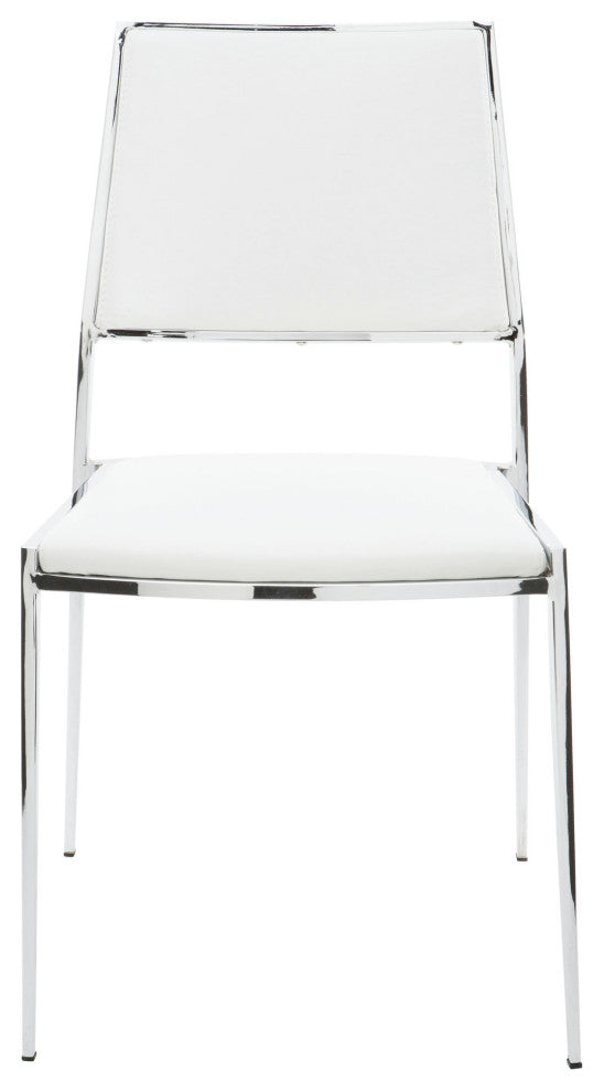 Aaron Stackable Dining Chair, White