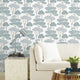 Umbrella Pines Peel and Stick Wallpaper, Blue