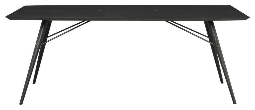 Piper Ebonized Wood Dining Table, HGSR718