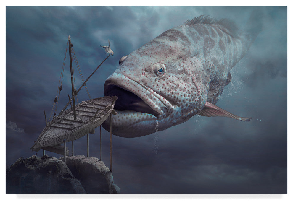 Sulaiman Almawash 'Ship Of Hope' Canvas Art, 24"x16"