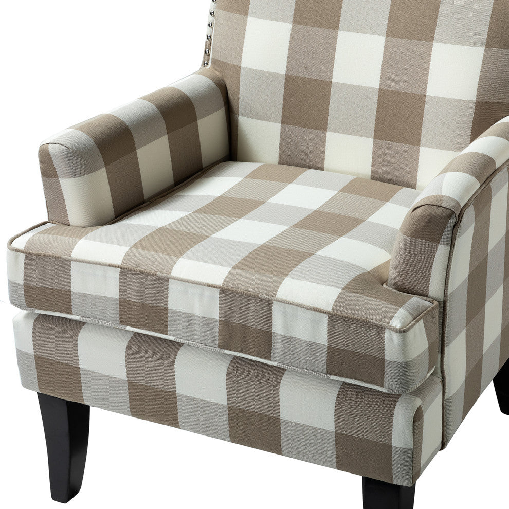 Herrera Classic Armchair With Pattern, Buffalo Beige