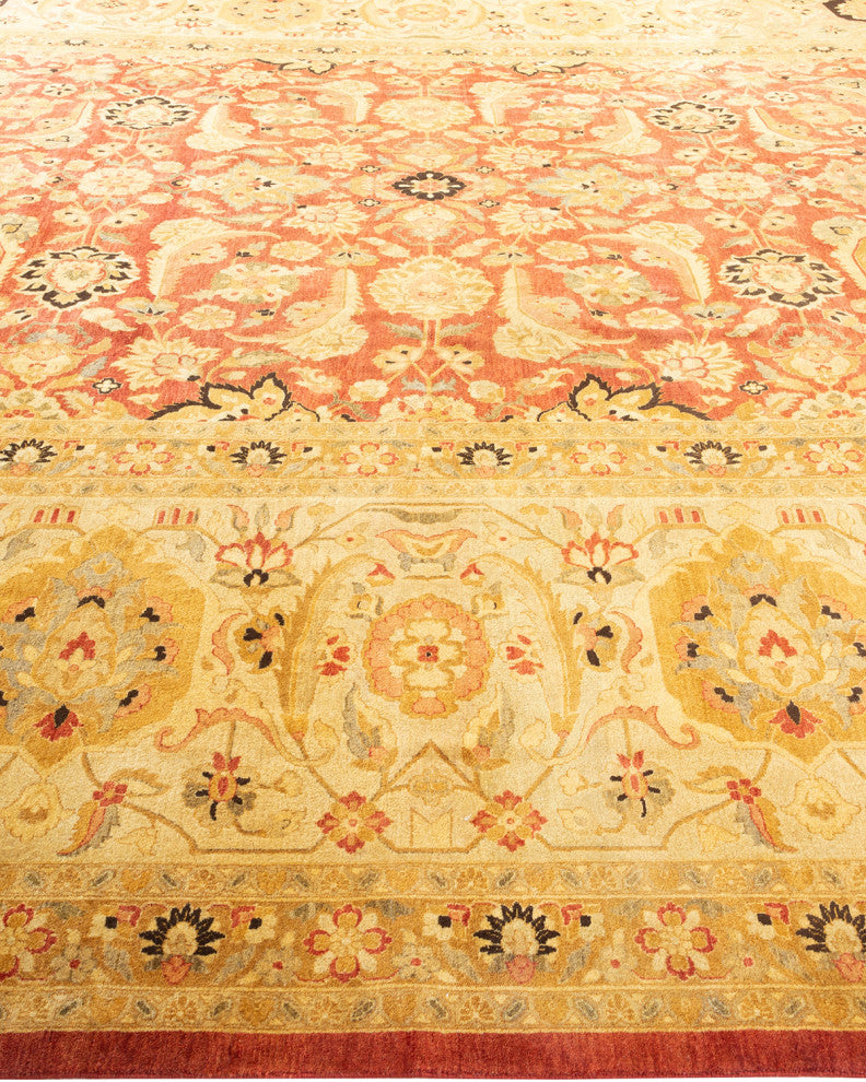 Mya, One-of-a-Kind Hand-Knotted Area Rug Orange, 12'3"x15'5"