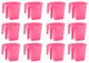 YBM Home Square Plastic Wash Cup, long-lasting, Pink, 12