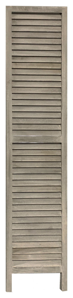 3 Panel Grey Shutter Screen Room Divider