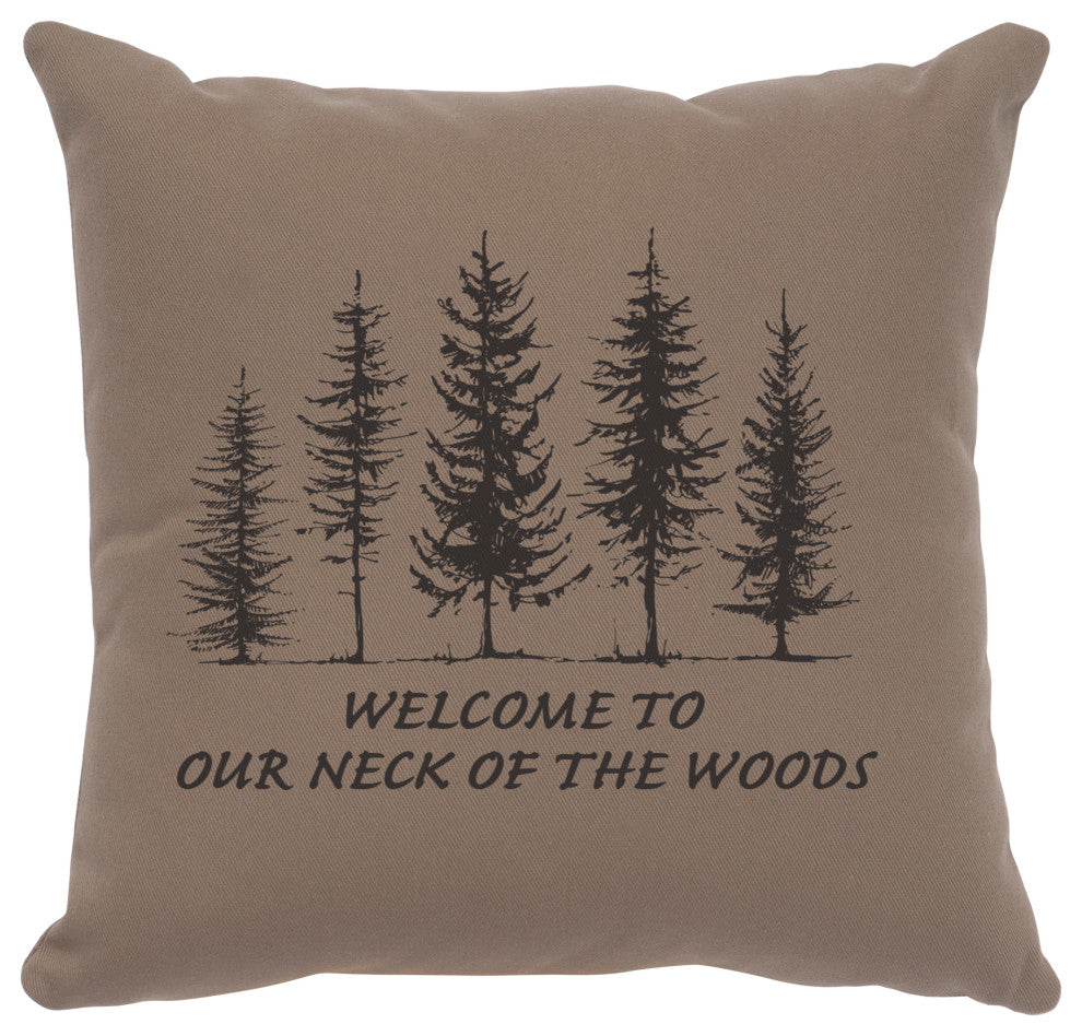 Image Pillow 16x16 Neck of Woods Cotton Taupe
