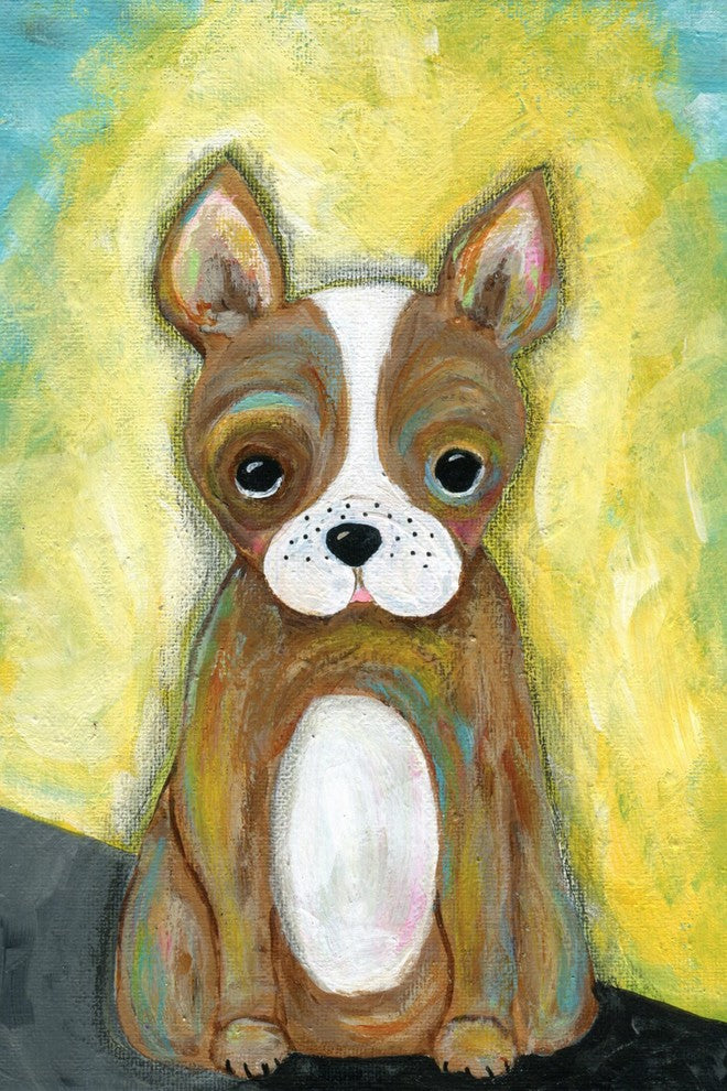 "Rocky" Painting Print on Wrapped Canvas, 16"x24"