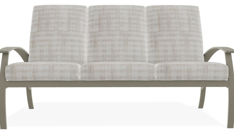 Belle Isle Cushion 3-Seat Outdoor Sofa, Illusion Plaid Birch/Storm