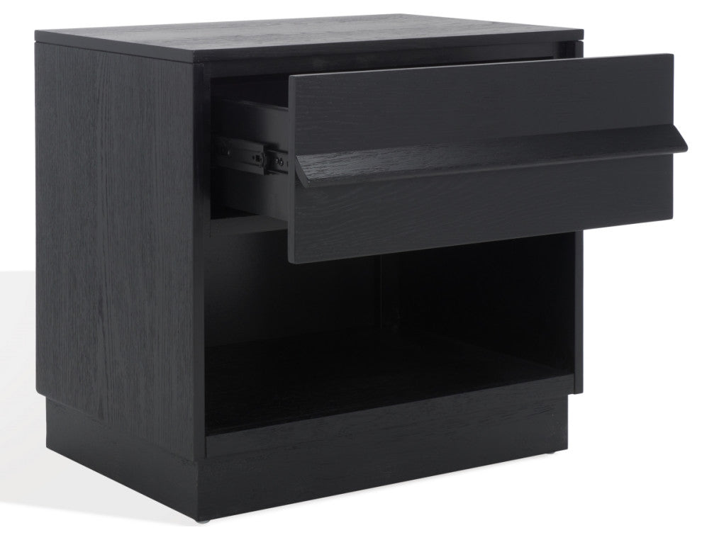 Safavieh Couture Deirdra 1 Drawer Nightstand, Black