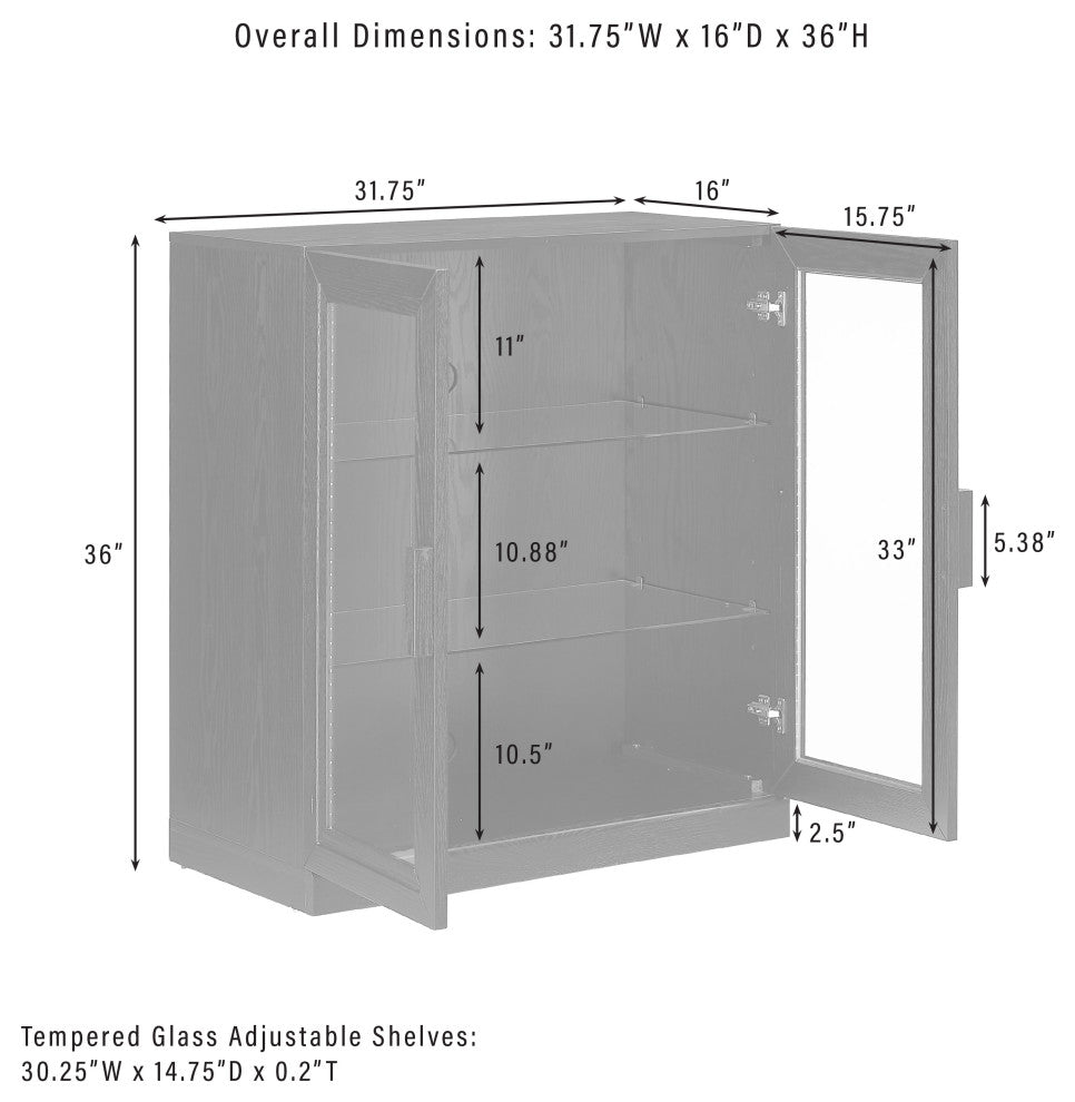Essen Stackable Glass Door Kitchen Pantry Storage Cabinet