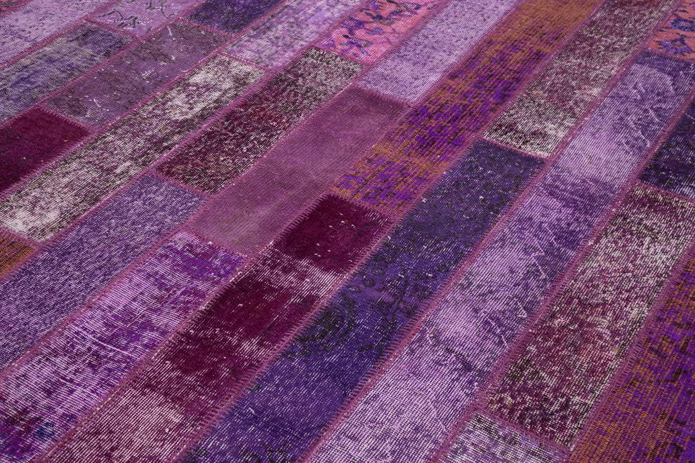 Rug N Carpet - Handwoven Oriental 6' 9" x 10' 0" Boho Patchwork Area Rug