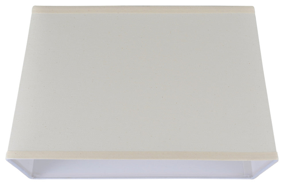 Aspen Creative 36021 Rectangle Hardback Shape Spider Lamp Shade in Off White