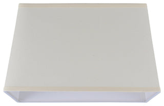 Aspen Creative 36021 Rectangle Hardback Shape Spider Lamp Shade in Off White