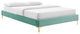 Sutton King Performance Velvet Bed Frame-Mint