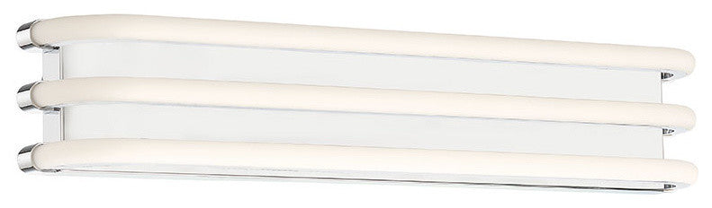 Trio 28" LED Bathroom Vanity & Wall Light 3000K, Chrome