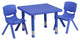 Roseto FFIF12386 Three Piece Plastic Framed Classroom Set - Blue