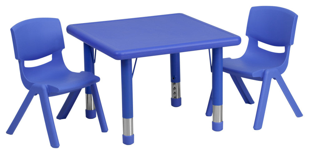 Roseto FFIF12386 Three Piece Plastic Framed Classroom Set - Blue