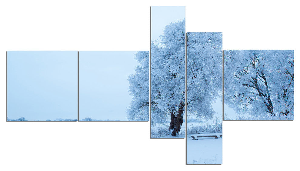 Foggy Yuriev Monastery, Landscape Canvas Art, 60"x32", 5 panels