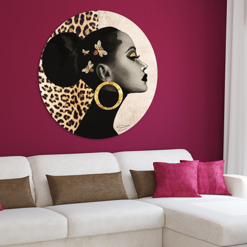Beautiful Woman Printed Wall Art Unframed Free Floating Tempered Glass