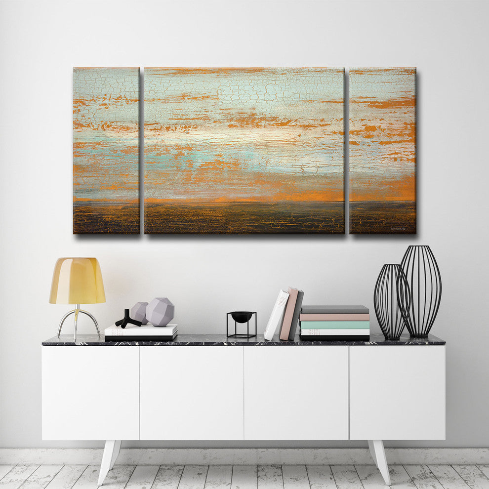 Ready2HangArt 3 Piece Wall Art Set 'Desert Flats' by Norman Wyatt, 30"x60"