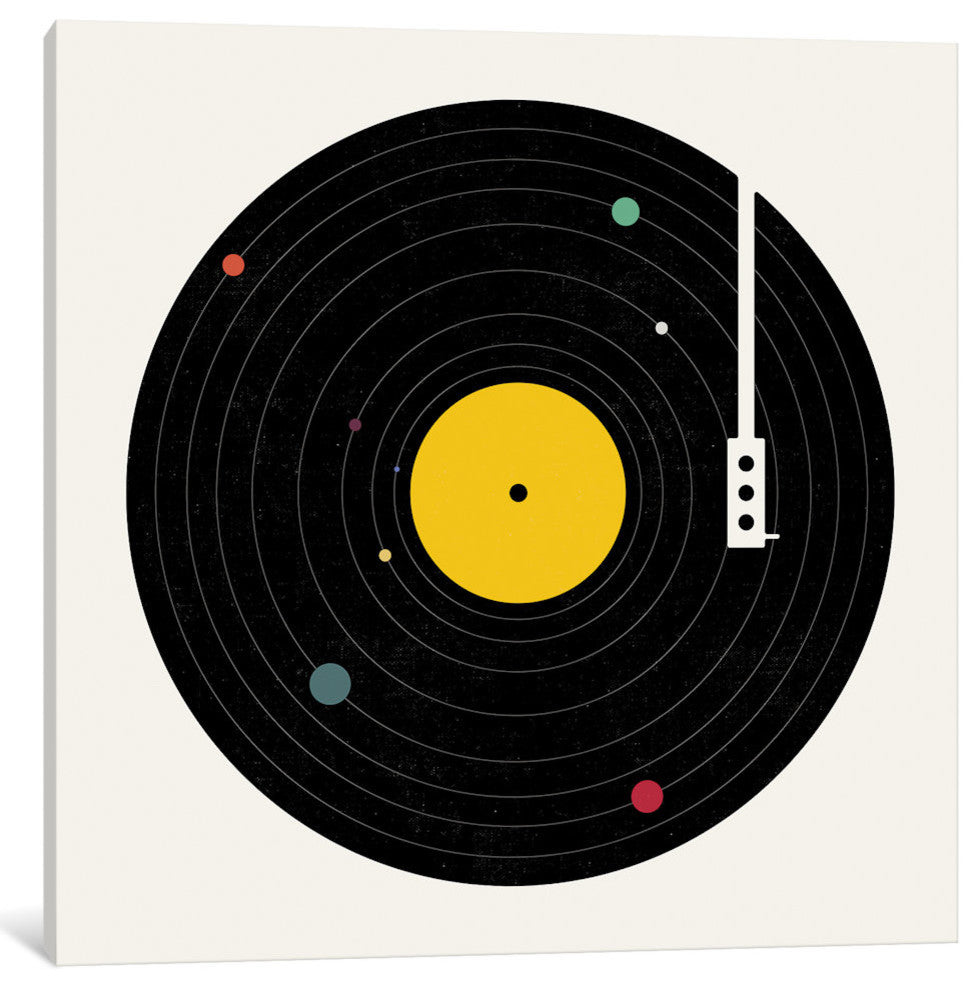 "Music Everywhere" by Florent Bodart, Canvas Print, 26"x26"