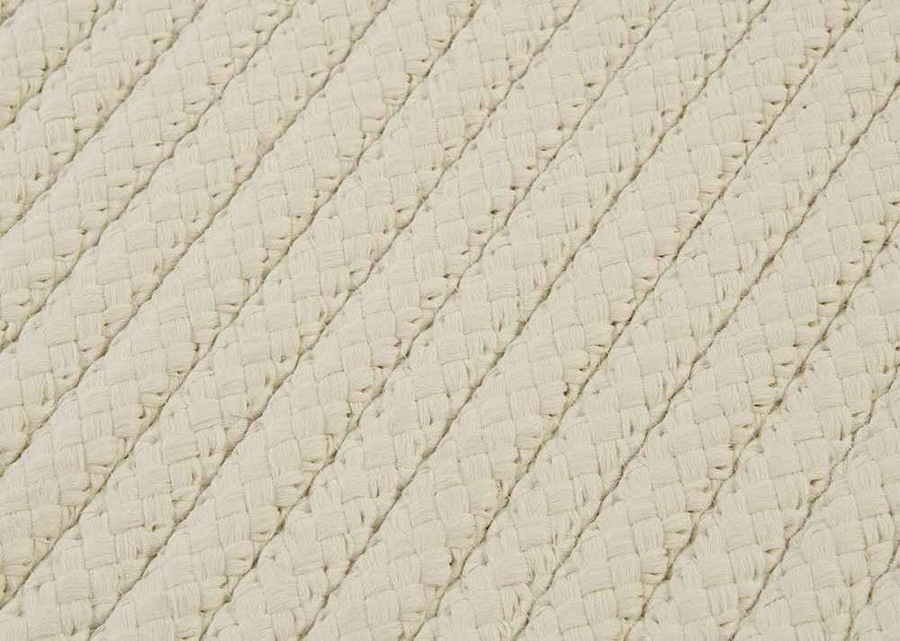 Simply Home Solid H141 White Indoor/Outdoor Area Rug, Rectangular 2'x12'