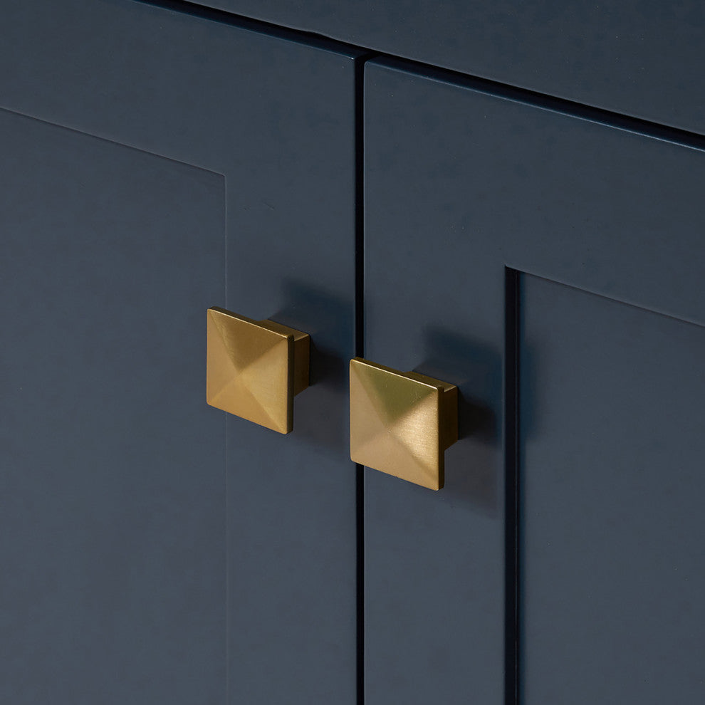 Ariel Hamlet 36" Single Left Rectangle Sink Bathroom Vanity, Carrara Quartz