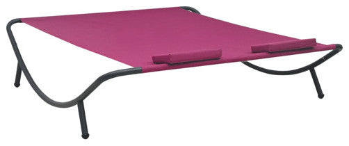 vidaXL Outdoor Chaise Lounge Patio Lounge Bed Sun Lounger Daybed Fabric Pink