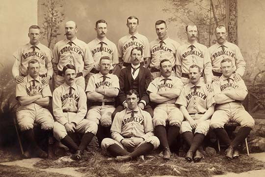 Brooklyn, New York, Baseball Team - Gallery Wrapped Canvas Art 28" x 42"
