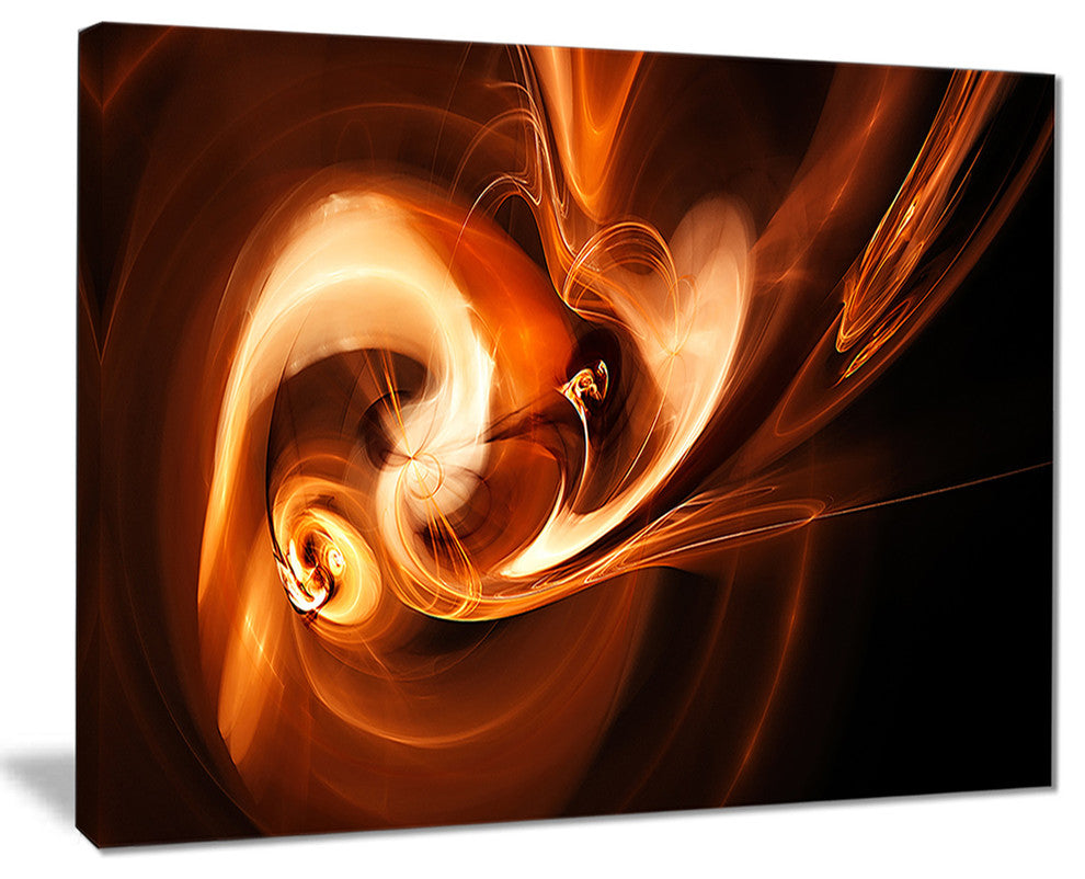 "Fractal Smoke Texture Brown" Abstract Digital Art Canvas Print