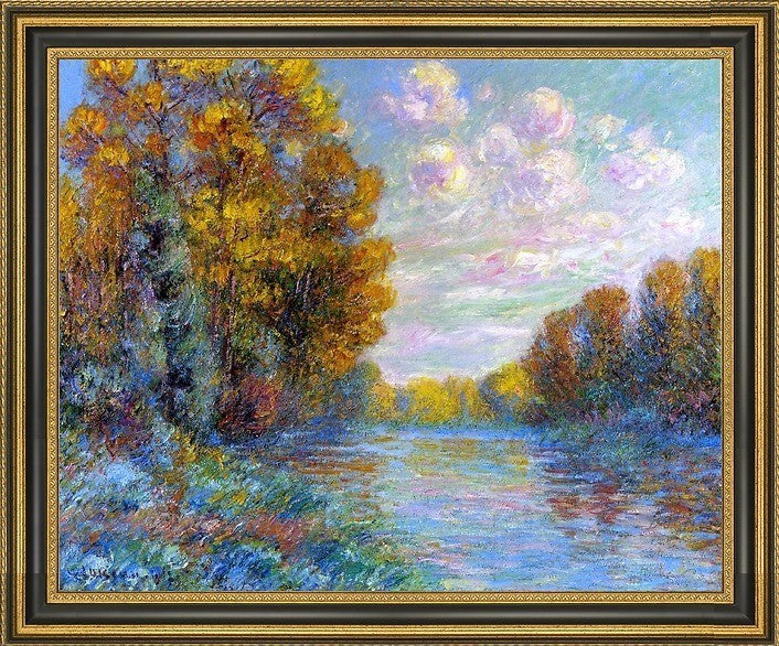 Gustave Loiseau The River in Autumn Framed Premium Canvas Print, 20"x25"