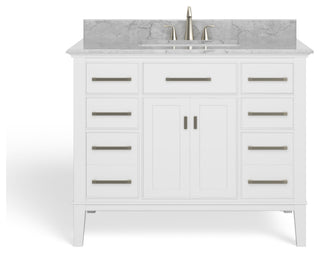 Fairmont Bathroom Vanity, Single Sink, 42", White, Freestanding
