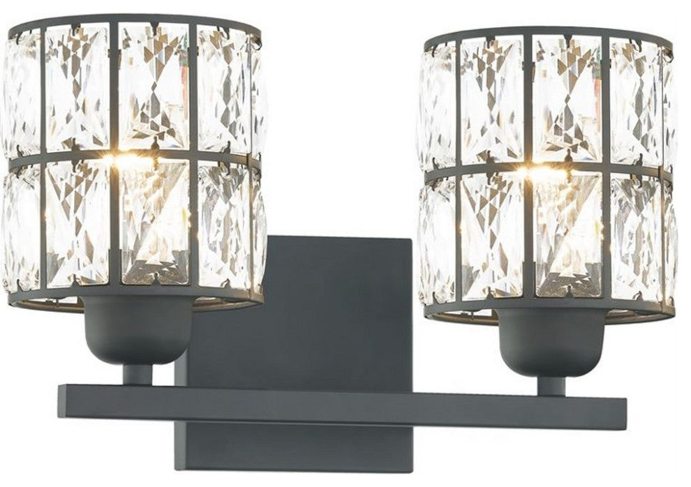 Gibson 2-Light Bath Vanity, Matte Black