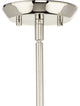 Clarion Collection One-Light Polished Nickel Etched White Transitional Pendant